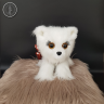 Мягкая игрушка котенок/кот белый Амур 24см